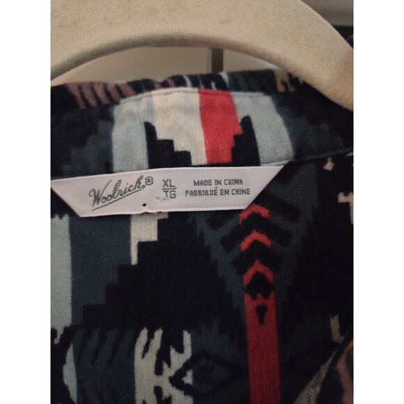 Woolrich Aztec Flannel Button Down Shirt Womens Sz XL Southwest Cotton - Picture 4 of 10